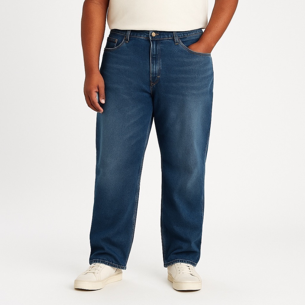 Levi’s 569 loose fit denim jeans straight leg classic broken in wash W44 L30